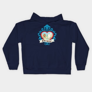 milk and cookies romance love forever fancy heart Kids Hoodie